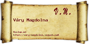 Váry Magdolna névjegykártya
