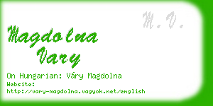 magdolna vary business card