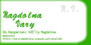 magdolna vary business card